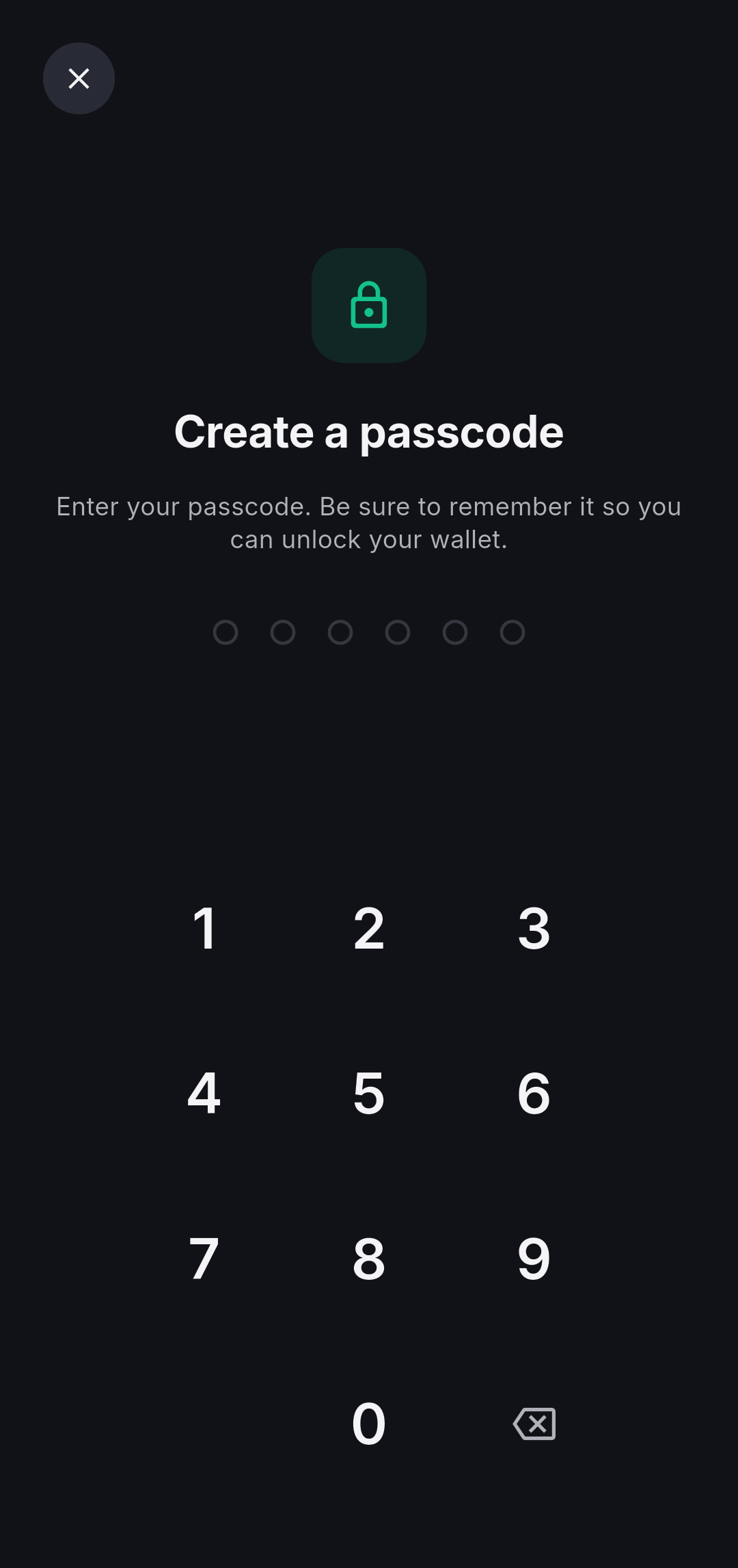 Set a passcode